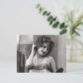 Flapper in Unterwäsche Postkarte (Stehend Vorderseite)