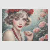 Flapper Jazz Queen - Decoupage - Seidenpapier (Vorderseite)