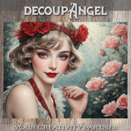 Flapper Jazz Queen - Decoupage - Seidenpapier