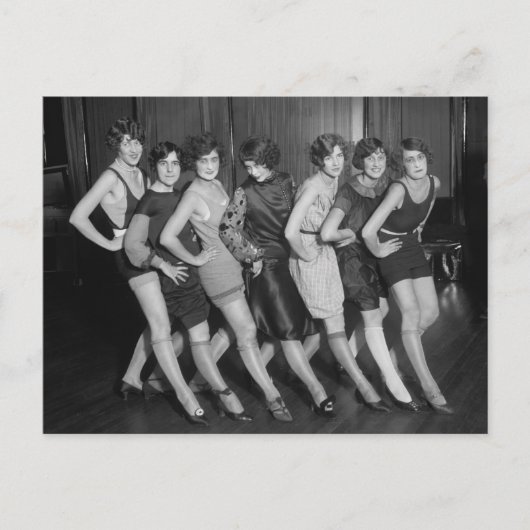 Flapper-Mädchen: 1925 Postkarte (Vorderseite)