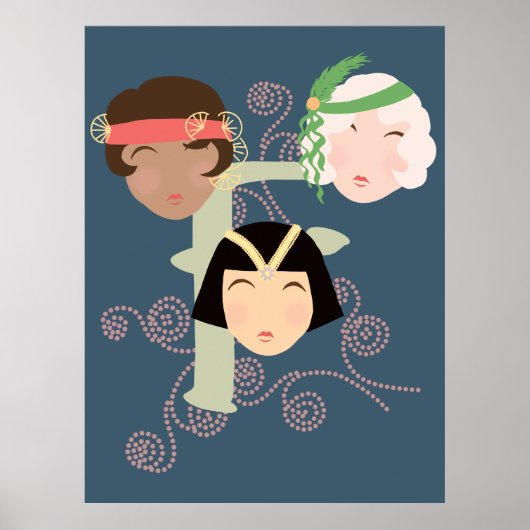 Flapper Mädchen der raren Zwanziger Poster (Vorne)