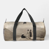 Flapper Mädchen Sonnenaufgang Pyramide des Cheops, Duffle Bag (Rückseite)