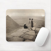 Flapper Mädchen Sonnenaufgang Pyramide des Cheops, Mousepad (Mit Mouse)