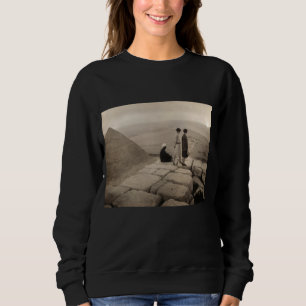 Flapper Mädchen Sonnenaufgang Pyramide des Cheops, Sweatshirt