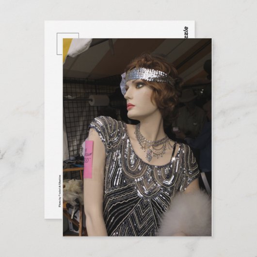 Flapper Mannequin Postkarte (Vorne/Hinten)