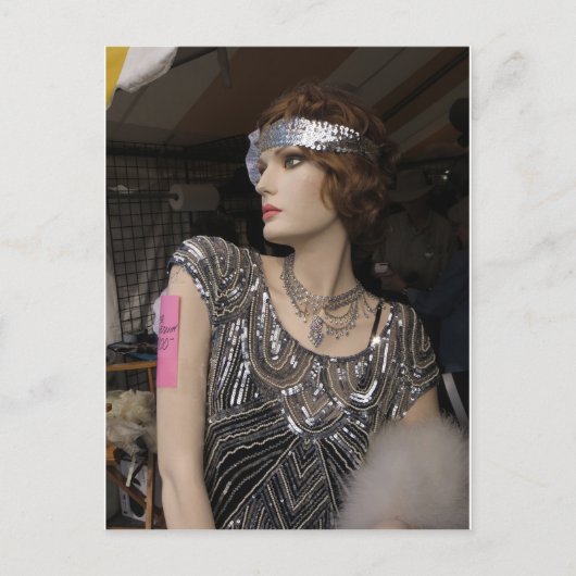 Flapper Mannequin Postkarte (Vorderseite)