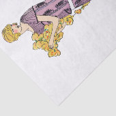 Flapper mit Blume, Decoupage Seidenpapier (Ausschnitt)