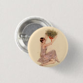 Flapper mit Mistelzweig Button (Vorne & Hinten)