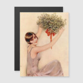 Flapper mit Mistelzweig J Magnetkarte (Vorne/Hinten)