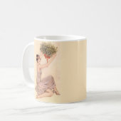 Flapper mit Mistelzweig Kaffeetasse (Vorderseite Links)