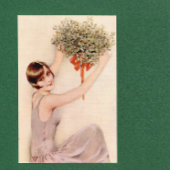 Flapper mit Mistletoe J Magnetkarte