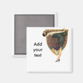 Flapper mit PfauenEmblem Magnet (Vorderseite/Rückseite)