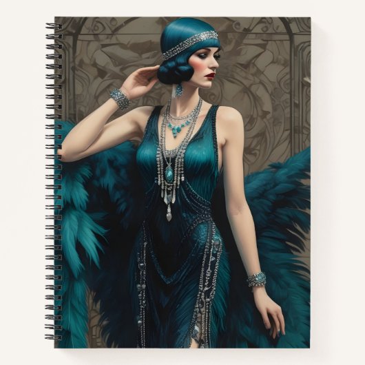 Flapper Nocturna Notizblock (Vorderseite)