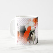 Flapper-Polka Punkte Kaffeetasse (Vorderseite Links)