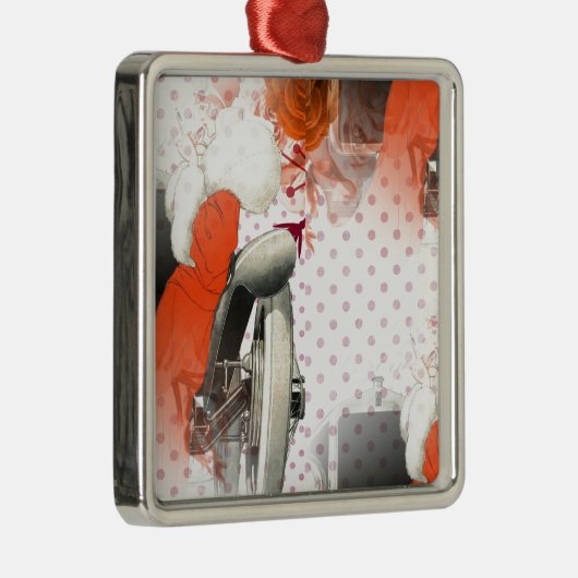 Flapper-Punkt Silbernes Ornament (Rechts)