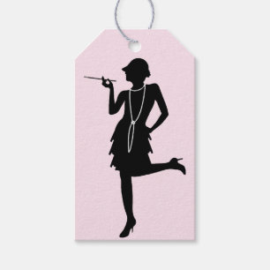 Flapper Silhouette Geschenkanhänger