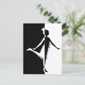 Flapper Silhouette Postkarte (Stehend Vorderseite)