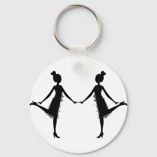 Flapper Silhouette Schlüsselanhänger