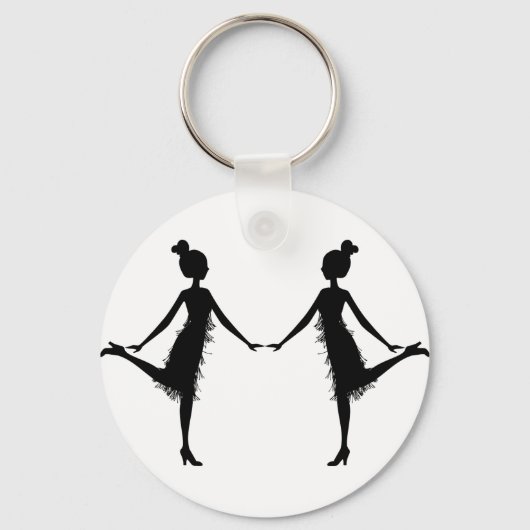 Flapper Silhouette Schlüsselanhänger (Vorderseite)
