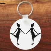 Flapper Silhouette Schlüsselanhänger (Vorderseite)