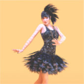 Flapper-Tanz Vintage Aufkleber (Vorderseite)