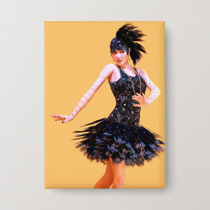 Flapper-Tanz Vintage Button