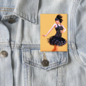 Flapper-Tanz Vintage Button (Insitu)
