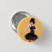 Flapper-Tanz Vintage Button (Vorne & Hinten)