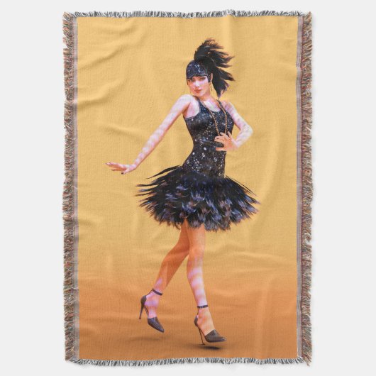 Flapper-Tanz Vintage Decke (Vorderseite Vertikal)