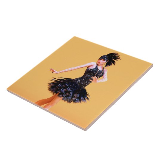 Flapper-Tanz Vintage Fliese (Seite)