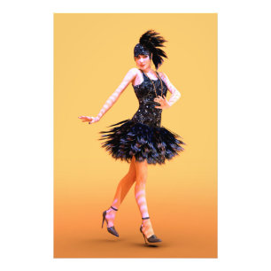 Flapper-Tanz Vintage Fotodruck