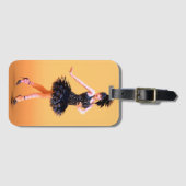 Flapper-Tanz Vintage Gepäckanhänger (Vorderseite (Horizontal))