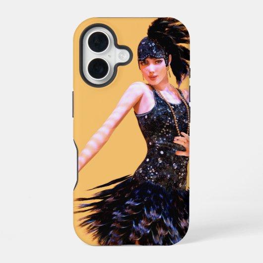 Flapper-Tanz Vintage iPhone 16 Hülle (Rückseite)