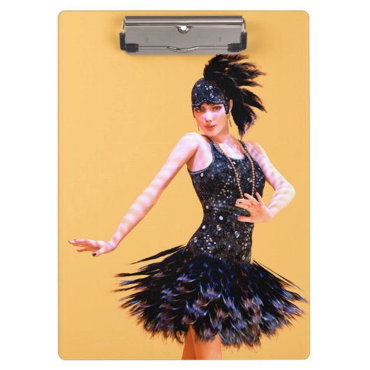 Flapper-Tanz Vintage Klemmbrett (Vorderseite)