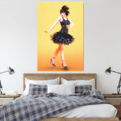 Flapper-Tanz Vintage Leinwanddruck (Insitu (Schlafzimmer))