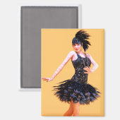 Flapper-Tanz Vintage Magnet (Vorderseite/Rückseite)