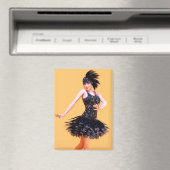 Flapper-Tanz Vintage Magnet (In Situ (Geschirrspüler))