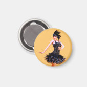 Flapper-Tanz Vintage Magnet (Vorderseite/Rückseite)