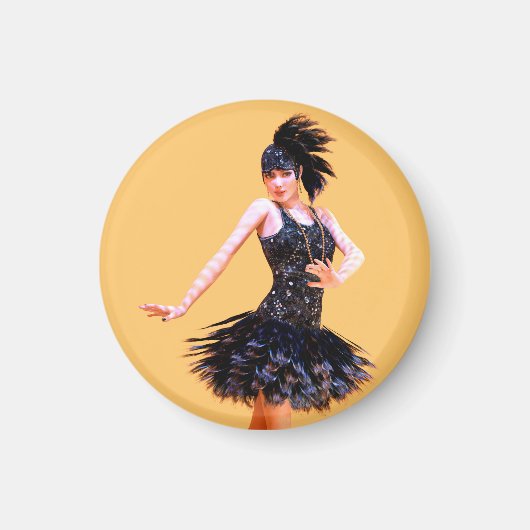 Flapper-Tanz Vintage Magnet (Vorne)