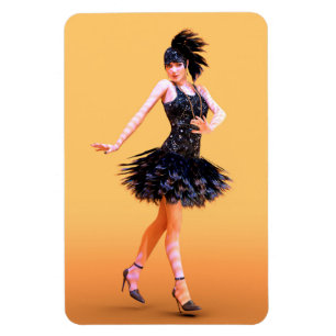Flapper-Tanz Vintage Magnet