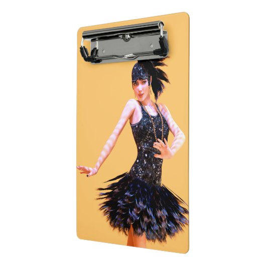 Flapper-Tanz Vintage Mini Klemmbrett (Gewinkelt2)