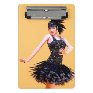 Flapper-Tanz Vintage Mini Klemmbrett