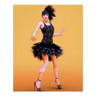 Flapper-Tanz Vintage Poster