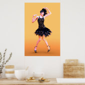 Flapper-Tanz Vintage Poster (Küche)