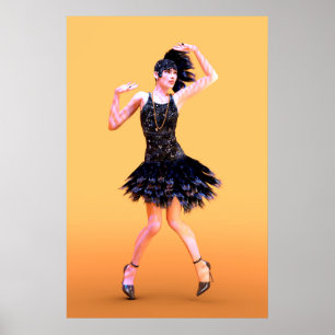 Flapper-Tanz Vintage Poster