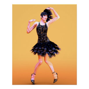 Flapper-Tanz Vintage Poster