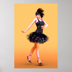 Flapper-Tanz Vintage Poster