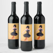 Flapper-Tanz Vintage Weinetikett (Flaschen)