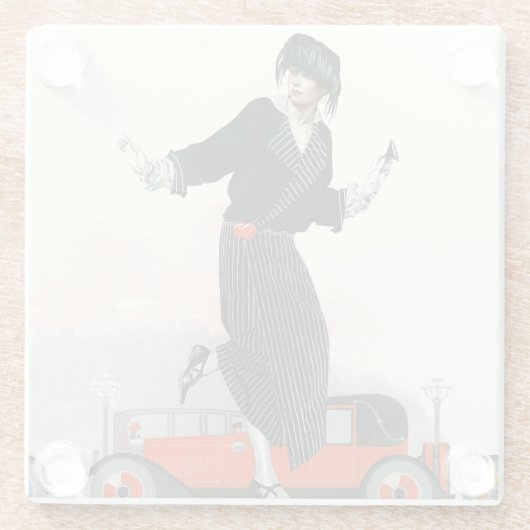 Flapper und Roadster Glasuntersetzer (Rückseite)