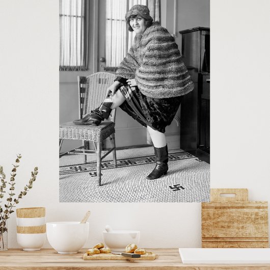 FLAPPER-VERBOTSBOOT-FLASK 1922 POSTER (Küche)